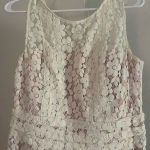 Spring lace, blush lined dress